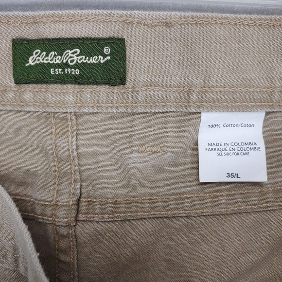 Eddie Bauer Men's 35x32 Khaki Denim Straight Leg Cargo Jeans, Outdoors Gorpcore - Picture 3 of 5